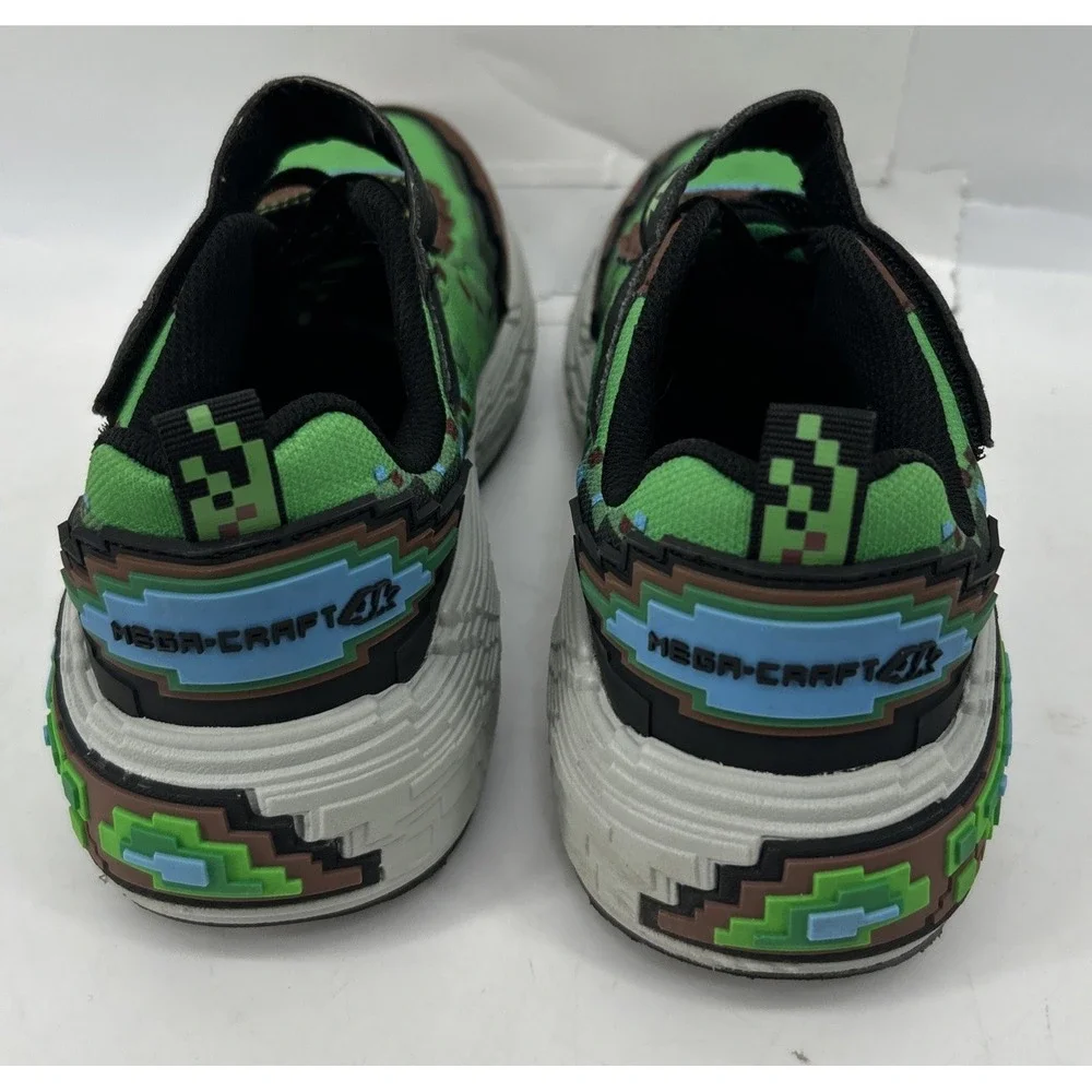 Skechers Mega-Craft 4K Sneakers Hook And Loop Pixelated Design Kids Size 3